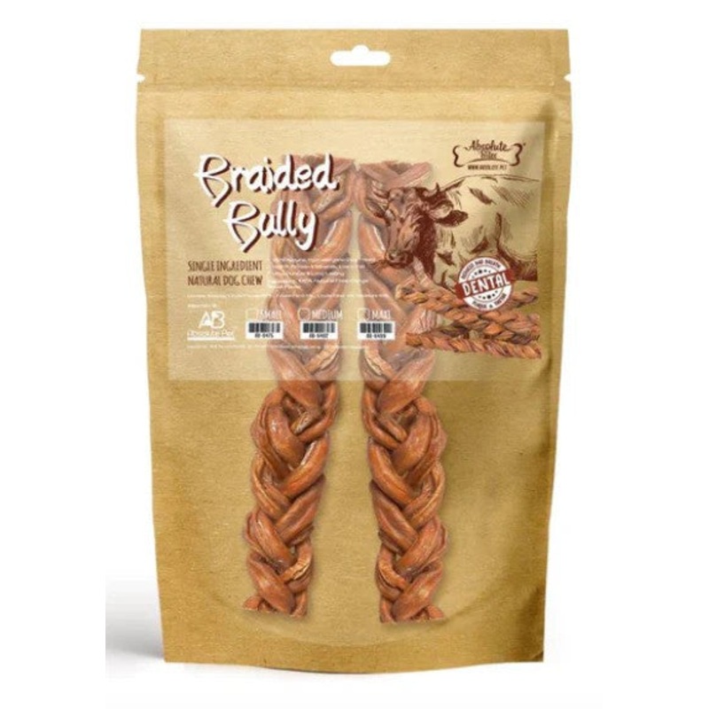 Braided Bully Stick Dog Treats - Medium (2pcs)