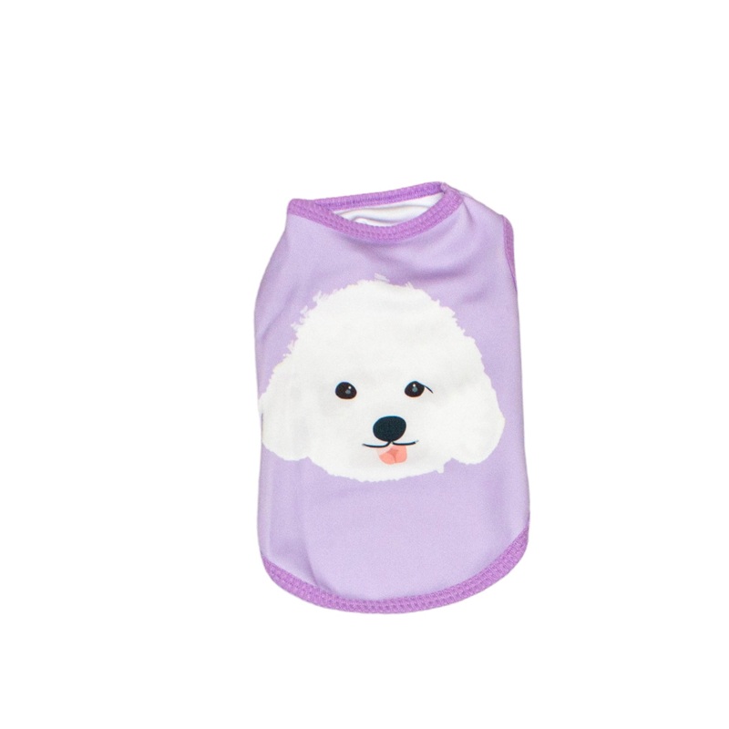 White Poodle Pet Tank Clothes
