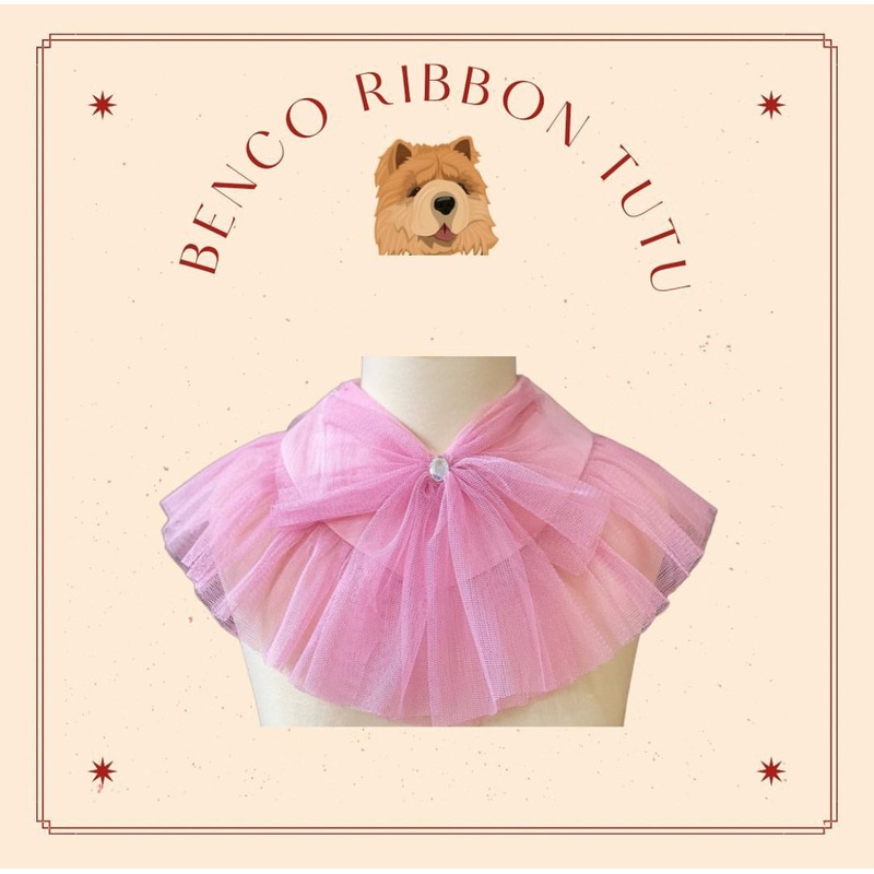 Wide Green Ribbon Tutu With Diamond Shirt Bib for Pets
