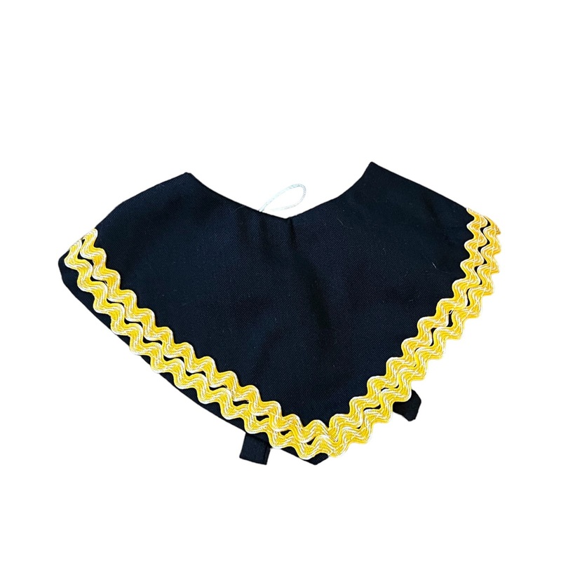 Yellow Hem Black Bandana For Pets