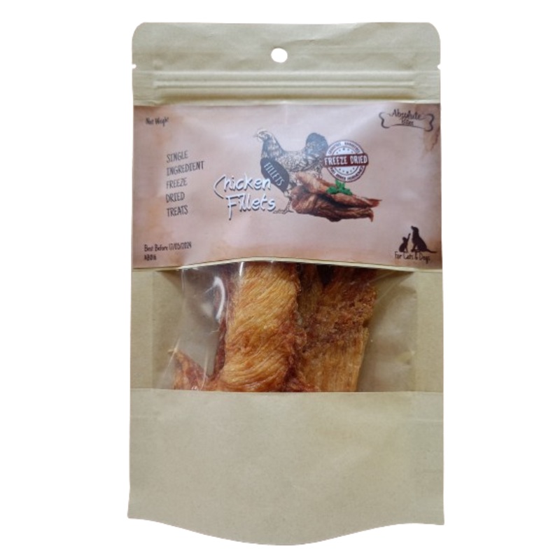 Absolute Bites Freeze Dried Grain Free Chicken Fillets Cat & Dog Treats