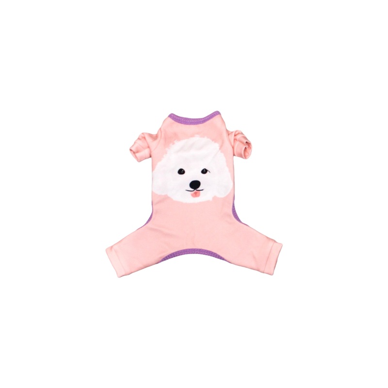 White Poodle Jumpsuit Dog and Cat Apparel