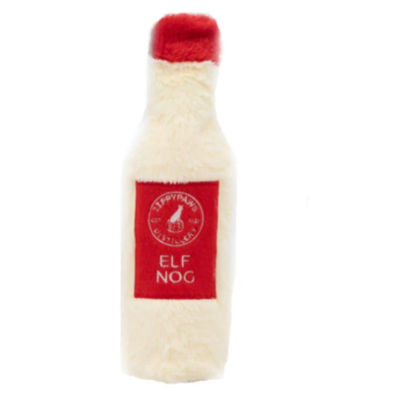 ZippyPaws Holiday Happy Hour Crusherz - Elf Nog Dog Toy