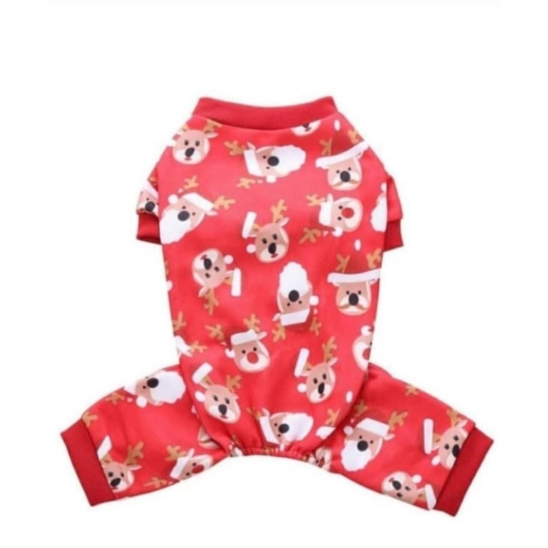 Christmas Jumpsuit For Pets - Deer Motif
