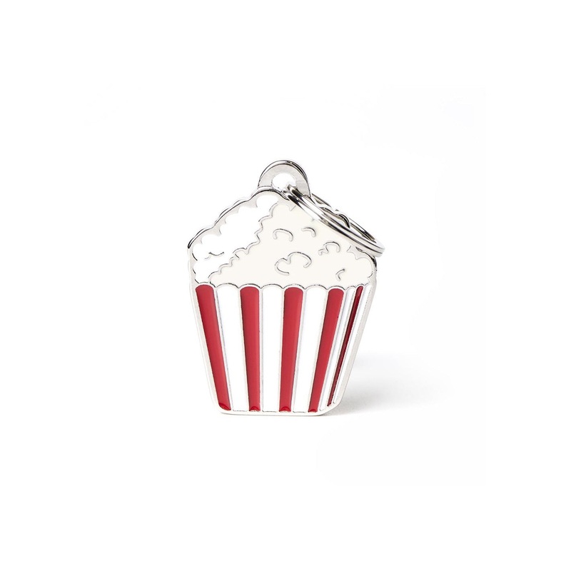 ID Tag - Food Popcorn ID Tag | Personalized Cat Dog Tag