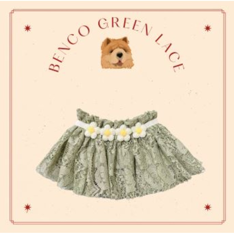 Lace Green Bib For Pets