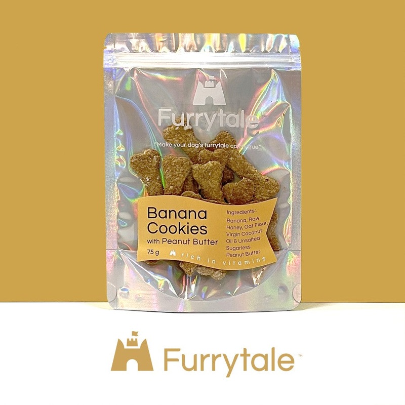 Banana Cookies With Peanut Butter Dog Treats - 75 gram