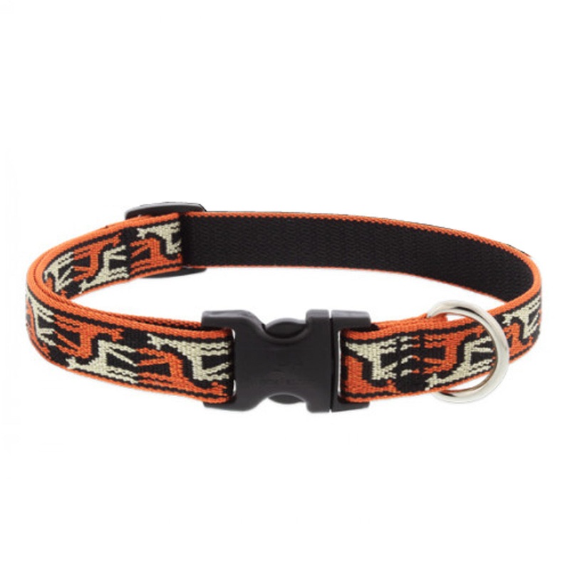 Lupine Adjustable Dog Collar 3/4" Wide X 15"-22" Neck Size Giraffes
