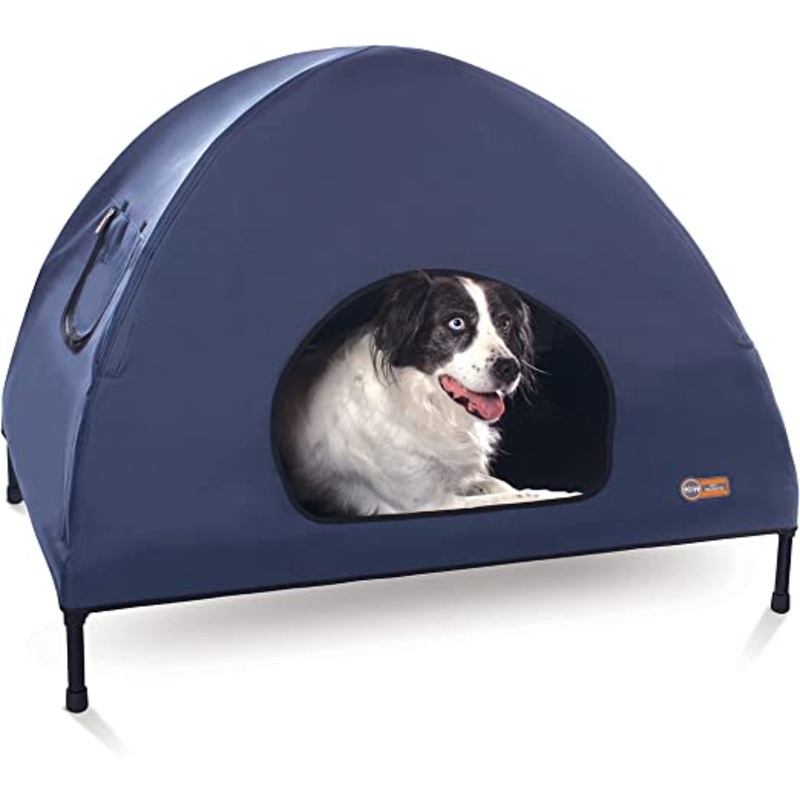 K&H Pet Central Elevated Dog Bed Medium Navy Blue