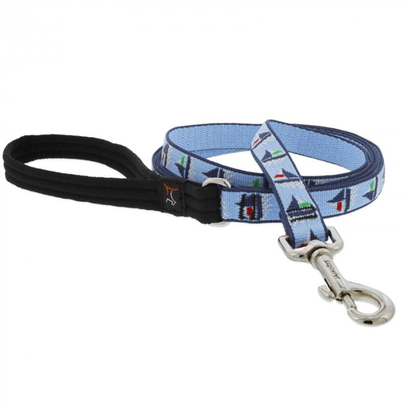 Lupine Dog Leash 3/4" Wide X 4' Length Sail Away