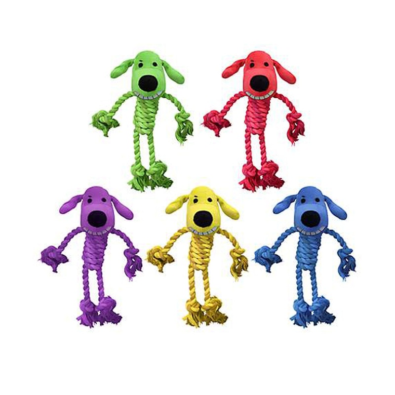 Multipet Rope Body Loofa Dog Toy 11"
