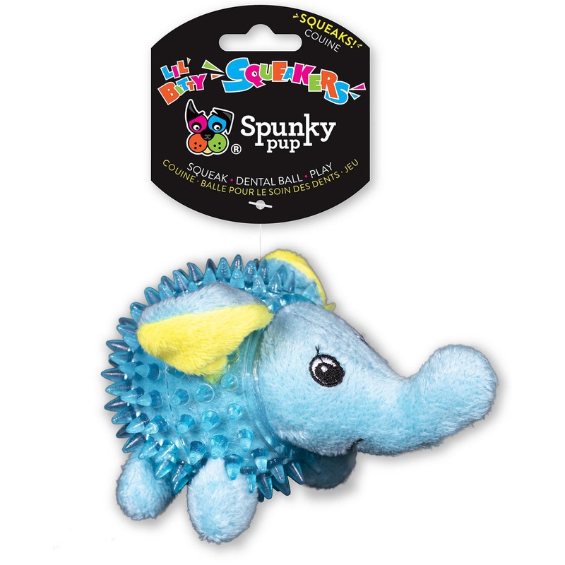 Spunky Pup Lil' Bitty Squeaker Elephant Dog Toy