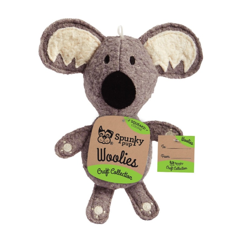 Spunky Pup Woolies Koala Dog Toy