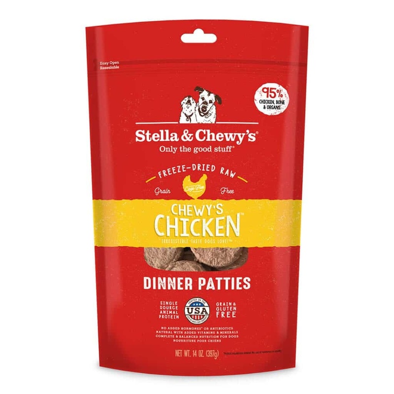 Stella and Chewys Chewy's Chicken Freeze-Dried Raw Dinner Patties Dog Food 14oz