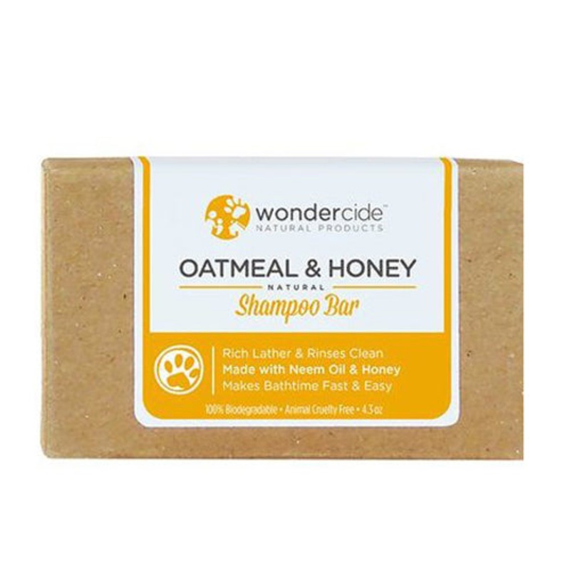 Wondercide Oatmeal & Honey Shampoo Bar for Dogs and Cats with Natural Essential Oils 0.5oz