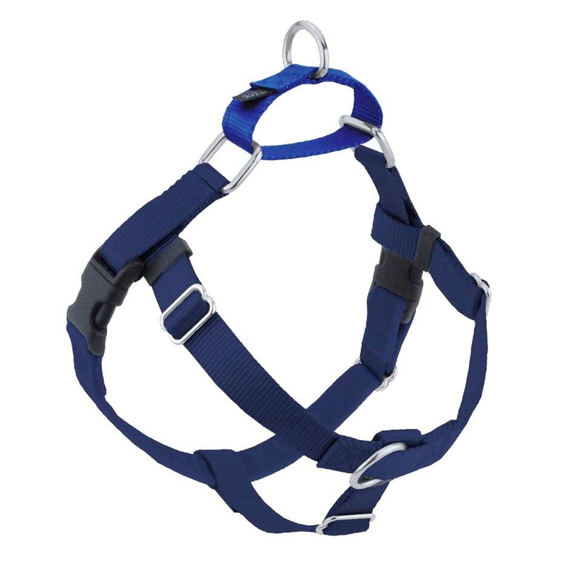 2 Hounds Design Navy Blue Freedom No-Pull Dog Harness 5/8" Small 20"-24"