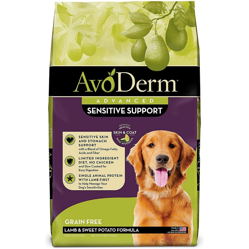 AvoDerm Advanced Sensitive Support Lamb Sweet Potato Dry Dog Food 22lb