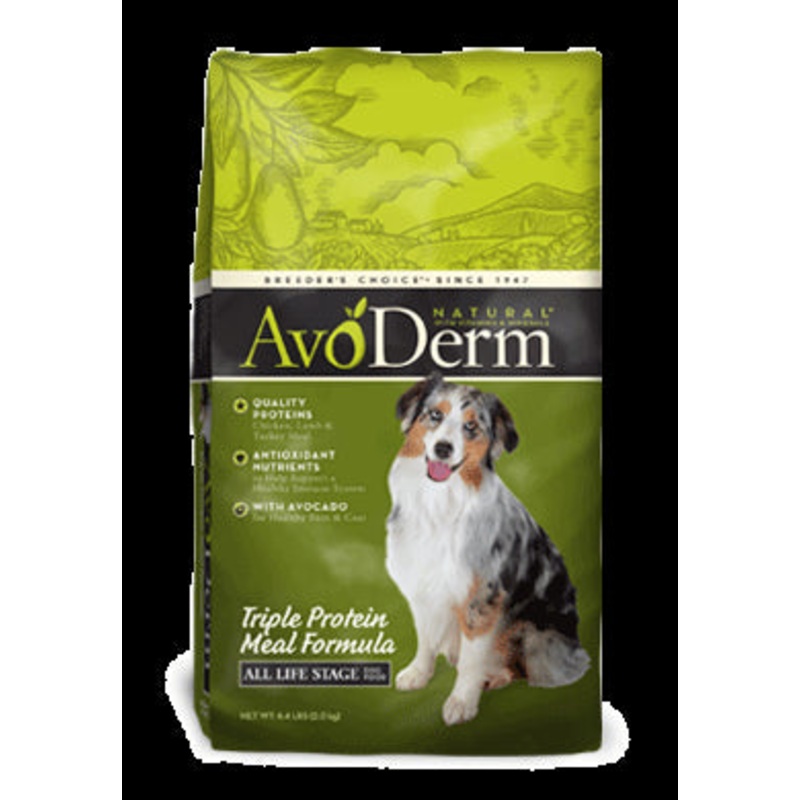 AvoDerm Triple Protein Dry Dog Food 30lb