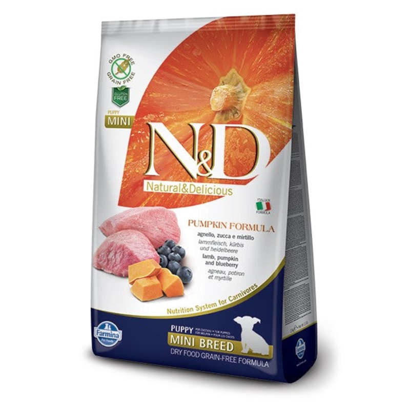 Farmina N&D Pumpkin Grain-Free Lamb & Blueberry Puppy Mini Recipe 5.5lb