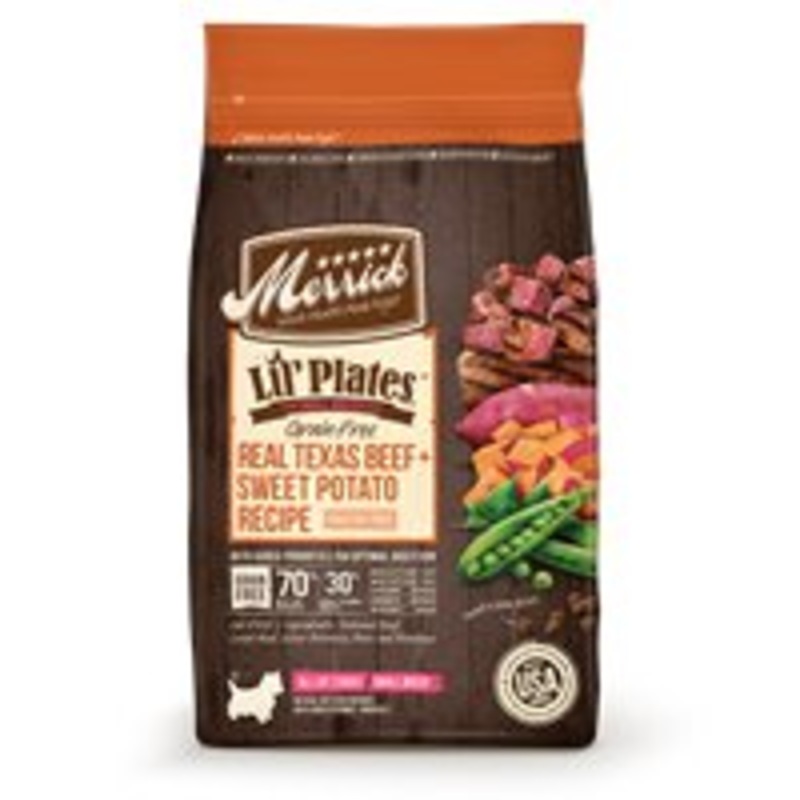 Merrick Lil' Plates Beef & Sweet Potato Recipe Dry Dog Food 4lbs