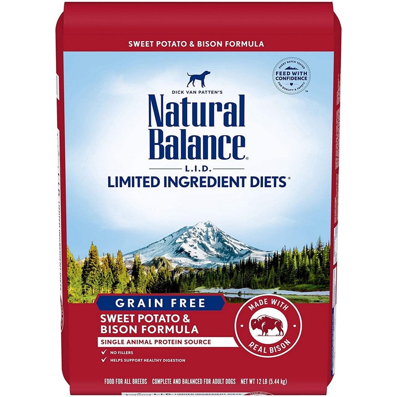 Natural Balance L.I.D. Bison Sweet Potato Dry Dog Food 12lb
