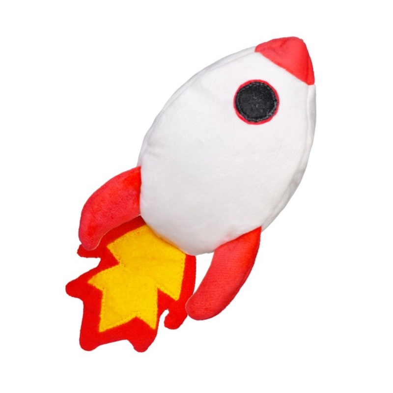 Patchwork Pet Prickles Rocketship With Astronaut 6" Dog Toy