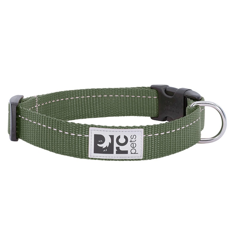 RC Pets Primary Clip Collar Dark Olive XSmall 5/8" Width