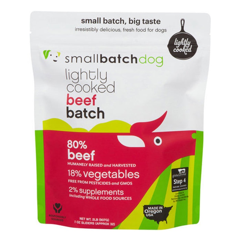 Smallbatch Lightly Cooked Frozen Beef Batch Dog Food 2lb