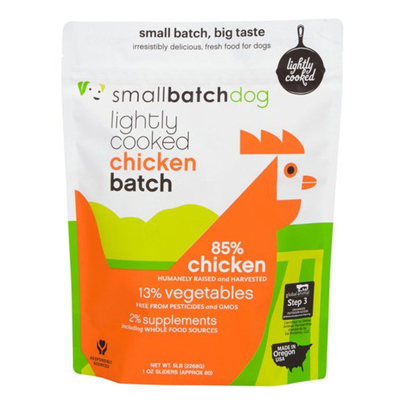 Smallbatch Lightly Cooked Frozen Chicken Batch Dog Food 5lb