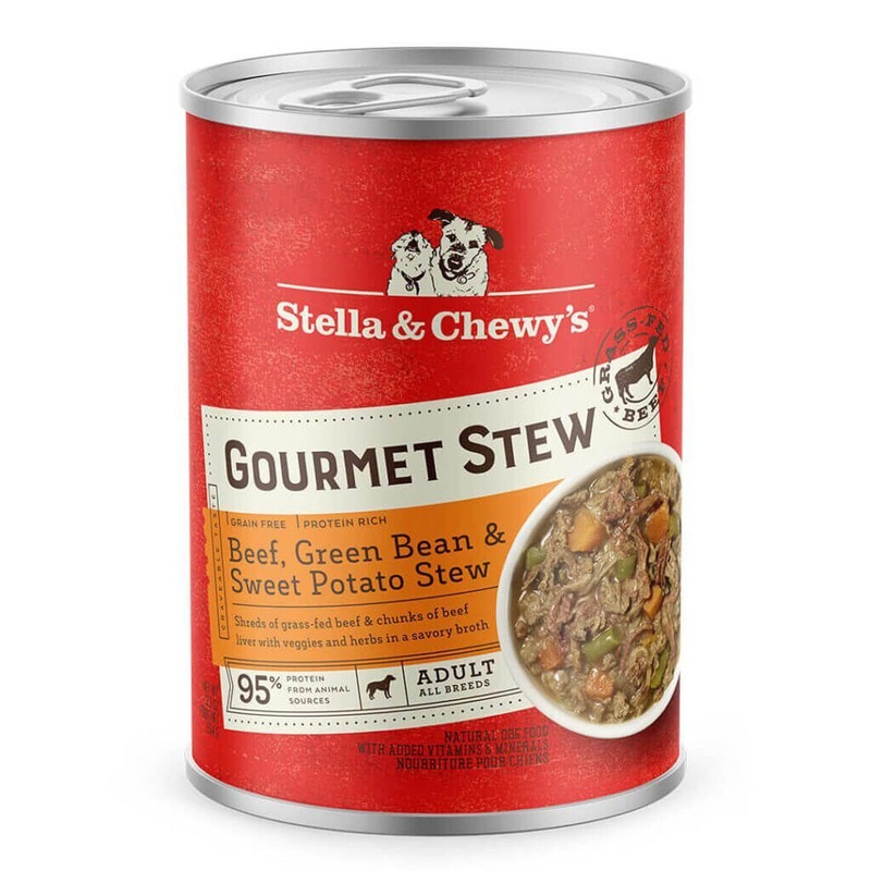 Stella & Chewy's Gourmet Beef Green Bean Sweet Potato Stew Wet Dog Food 12.5oz