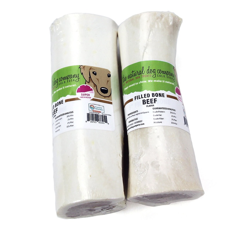 The Natural Dog Company 5" Beef Flavour Filled Bone Dog Treat