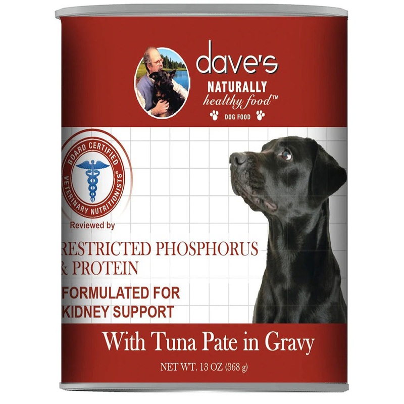 Dave's Renal Restricted Phosphorus & Protein Tuna Pate in Gravy Wet Dog Food 13oz
