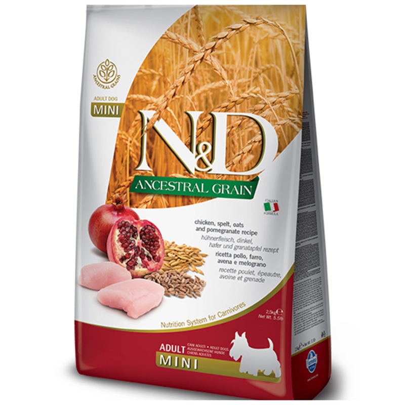 Farmina Ancestral Grain Chicken Pomegranate Adult Mini Dog Food 5.5lb