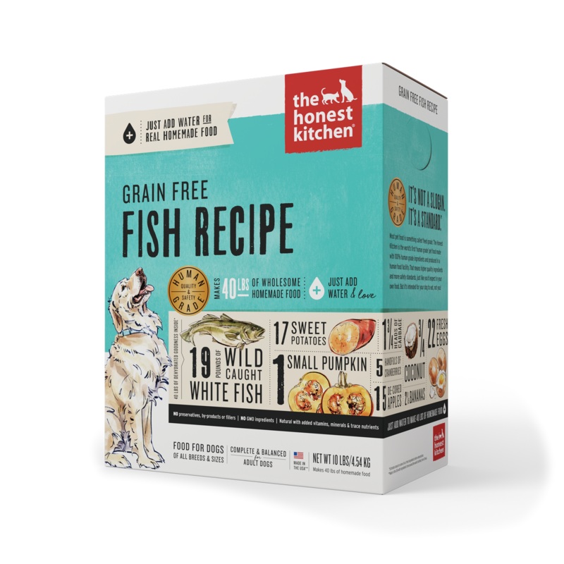 Honest Kitchen Grain Free Fish Recipe Dehydrated Dog Food 10lb