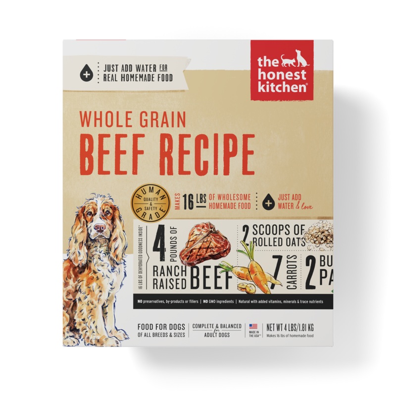 Honest Kitchen Whole Grain Beef Dehydrated Dog Food 4lb