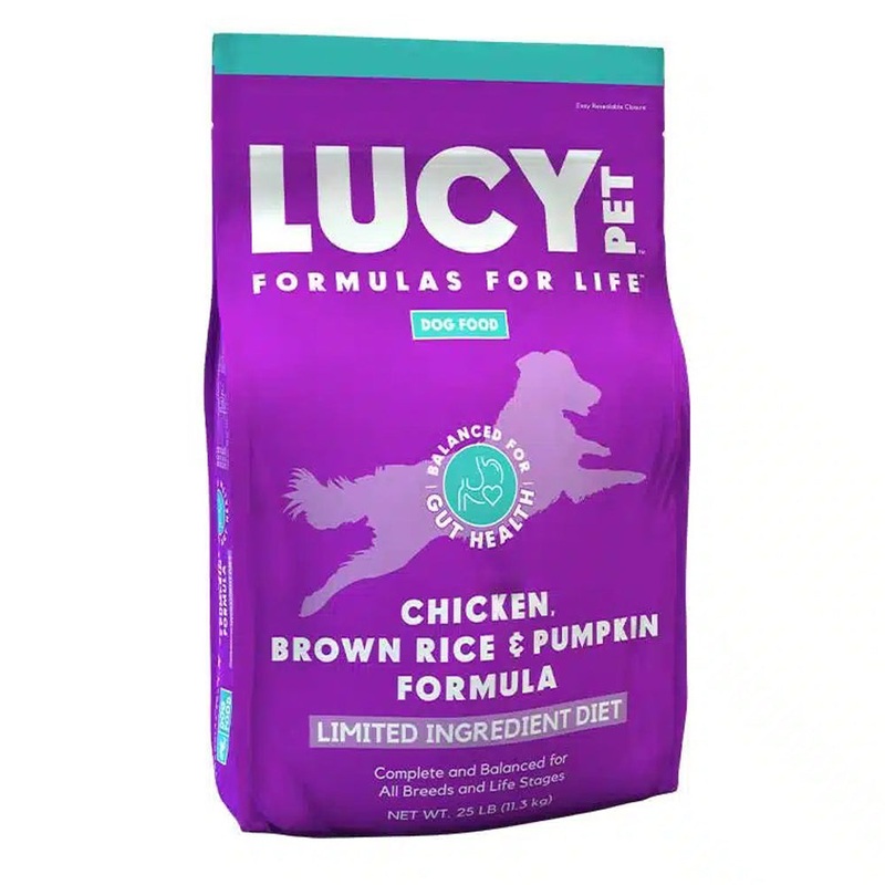 Lucy Pet Chicken Brown Rice Pumpkin Dry Dog Food 25lb
