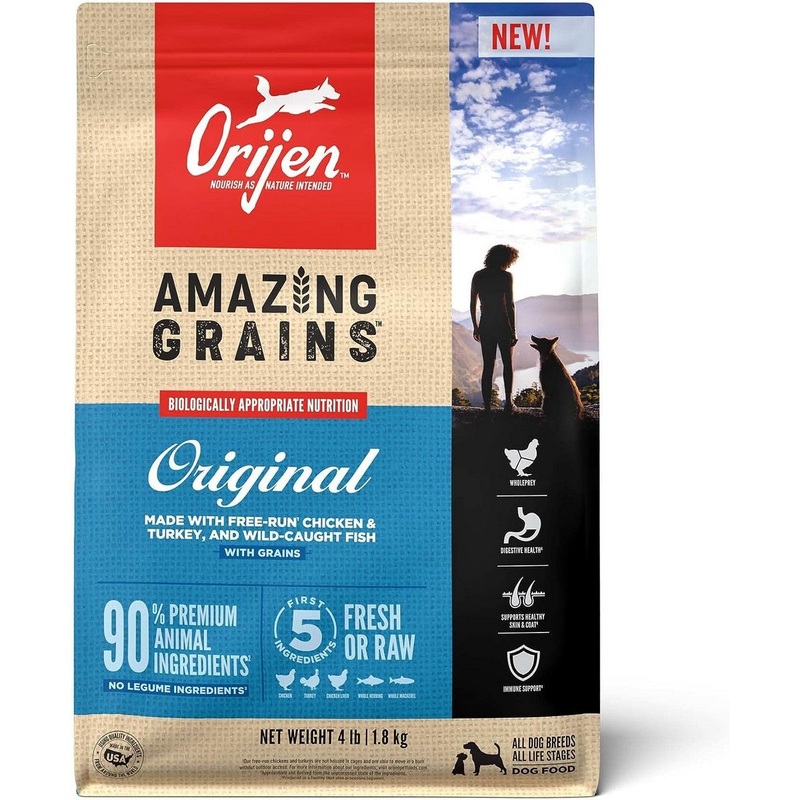 Orijen Amazing Grains Original Dry Dog Food 4lb
