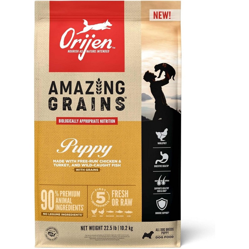 Orijen Amazing Grains Puppy Dry Dog Food 22.5lb