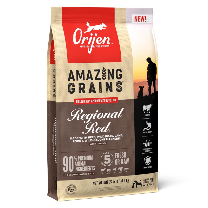 Orijen Amazing Grains Regional Red Dry Dog Food 22.5lb