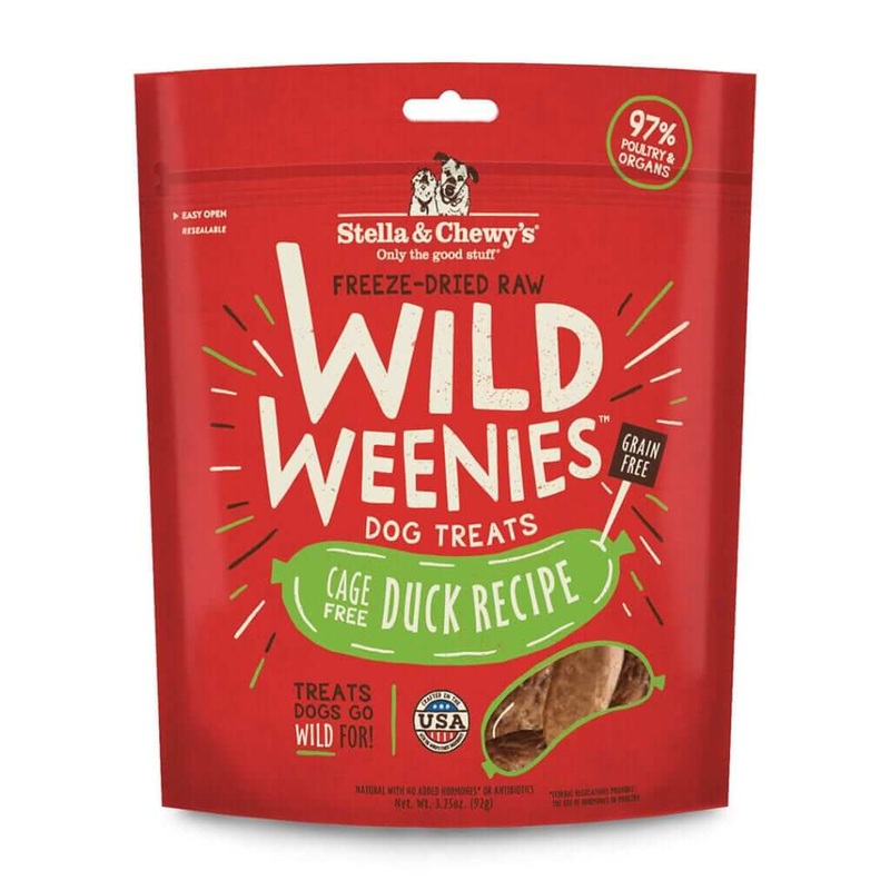 Stella and Chewys Cage-Free Duck Wild Weenies Dog Treats 3.25oz