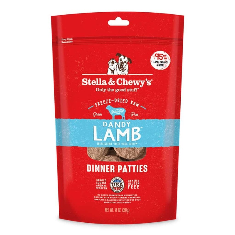 Stella and Chewys Dandy Lamb Freeze-Dried Raw Dinner Patties Dog Food 25oz