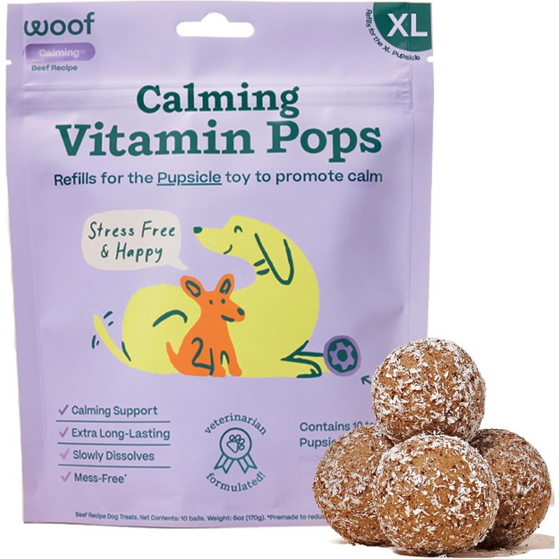Woof Calming Vitamins Pops Beef XL 12oz
