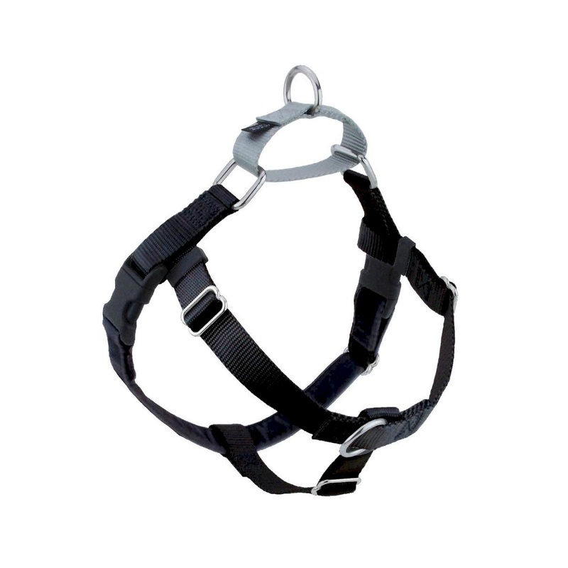 2 Hounds Design Black Freedom No-Pull Dog Harness 1" XXLarge