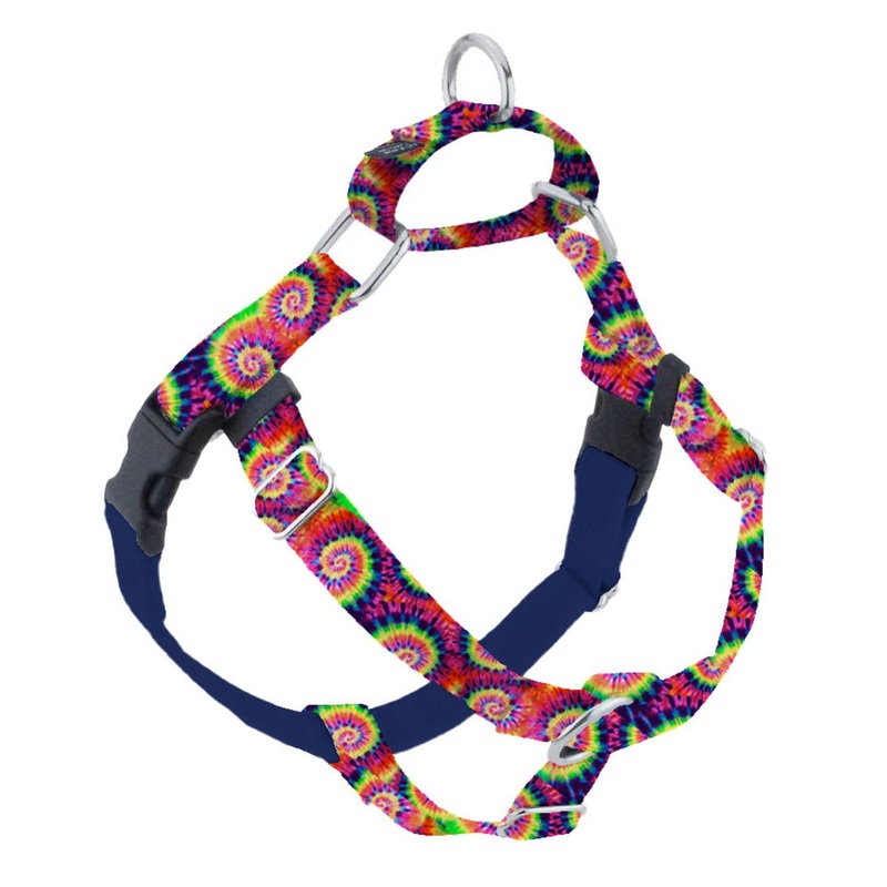 2 Hounds Design Classic Tie-Dye Freedom No-Pull Dog Harness EarthStyle 5/8" Small 20"-24"