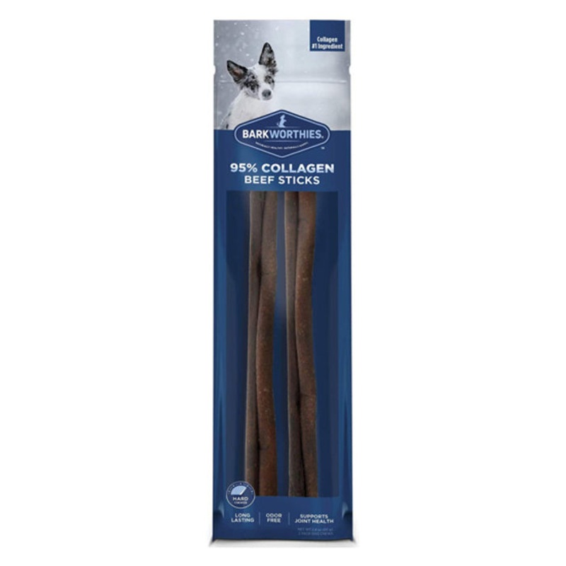 Barkworthies Collagen Beef Sticks for Dog 12In