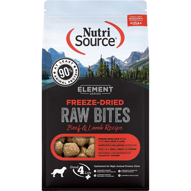 NutriSource Element Series Freeze-Dried Beef Lamb Raw Bites for Dogs 2.5oz