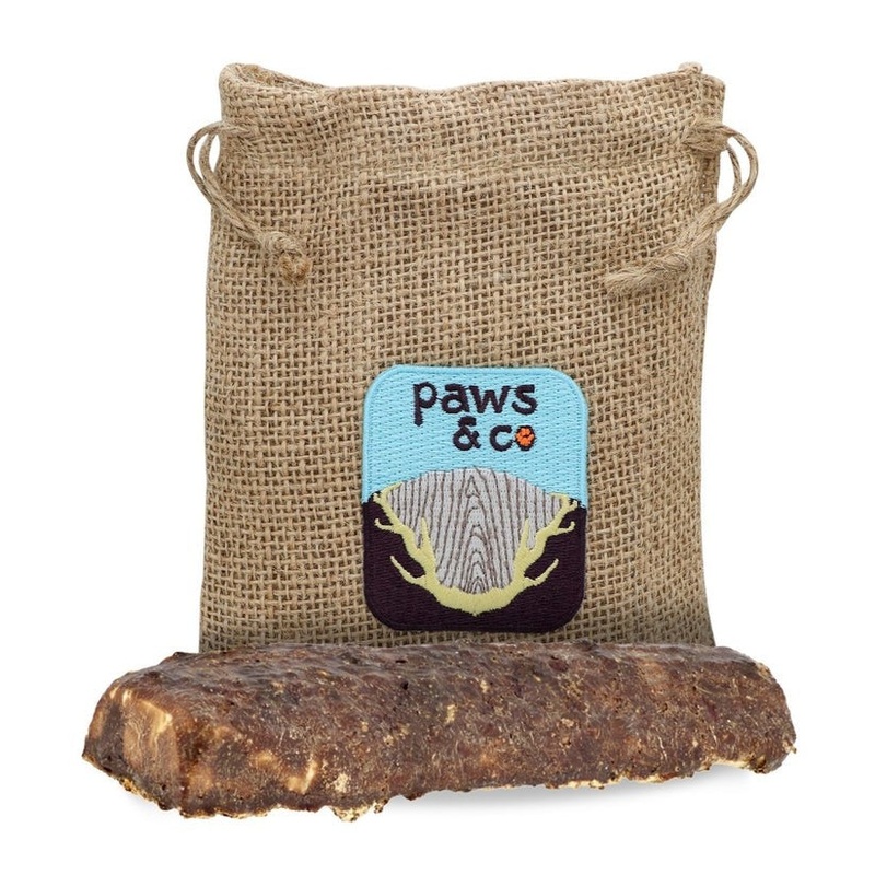Paws & Co Beef Liver Dipped Split Elk Antler Chews Large for Dogs 6.25"