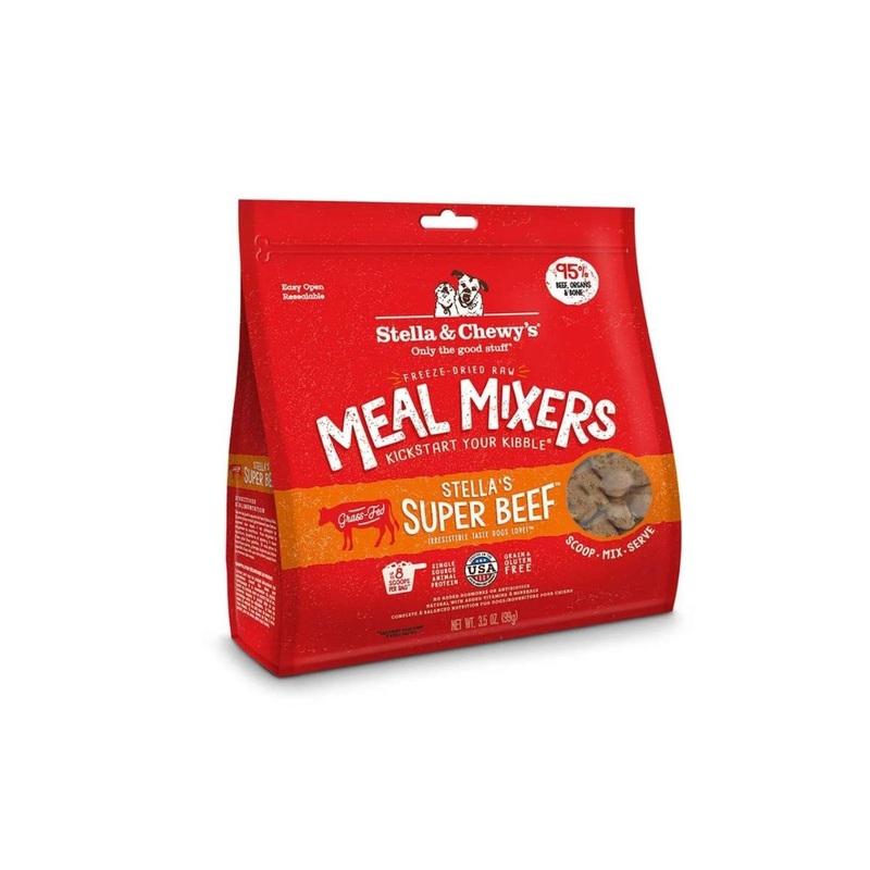 Stella & Chewys Freeze-Dried Meal Mixers Super Beef Dog Food 3.5oz