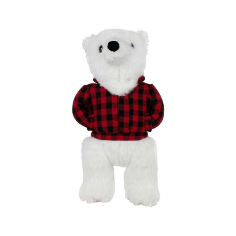 Tall Tails Polar Bear With Jacket 12" Dog Toy
