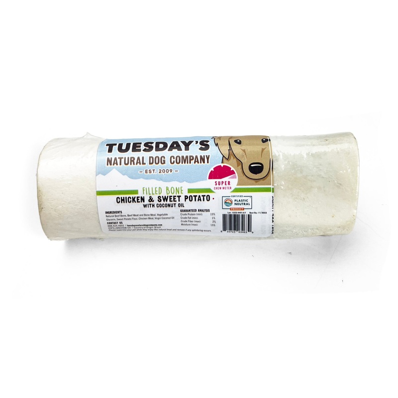 The Natural Dog Company 5" Filled Bone - Chicken and Sweet Potato Flavor